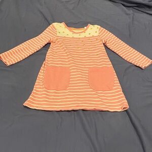 Mini Boden Pink and White Striped Dress